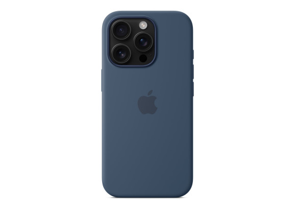 Чехол для iPhone 16 Pro Silicone with MagSafe синий деним