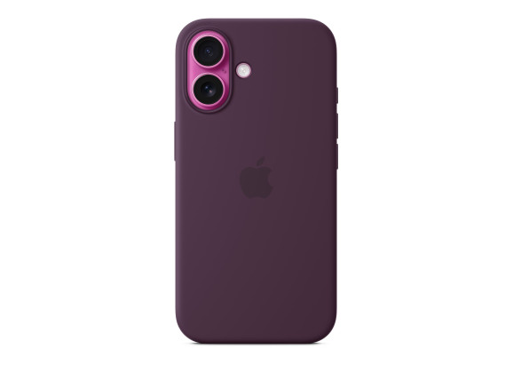 Чехол для iPhone 16 Silicone with MagSafe сливовый