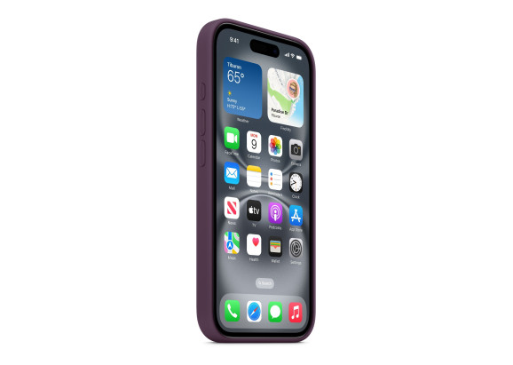 Чехол для iPhone 16 Silicone with MagSafe сливовый