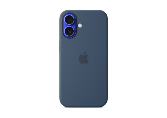 Чехол для iPhone 16 Silicone MagSafe синий деним