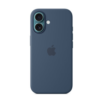 Чехол для iPhone 16 Silicone MagSafe синий деним