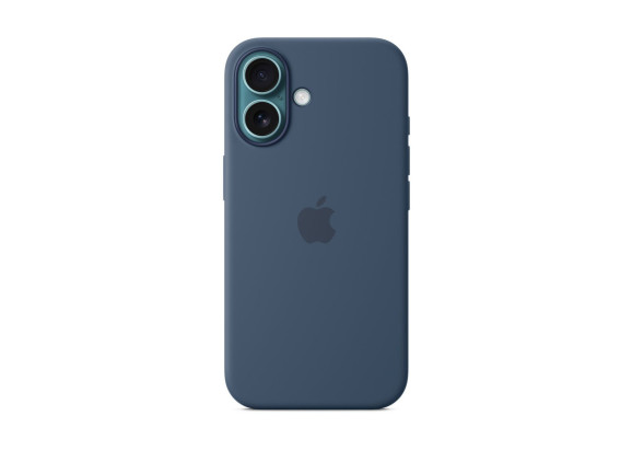 Чехол для iPhone 16 Silicone MagSafe синий деним