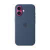 Чехол для iPhone 16 Silicone MagSafe синий деним