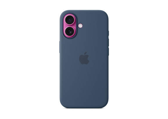 Чехол для iPhone 16 Silicone MagSafe синий деним