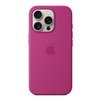 Чехол для iPhone 16 Pro Silicone MagSafe фуксия