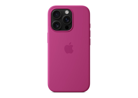 Чехол для iPhone 16 Pro Silicone MagSafe фуксия