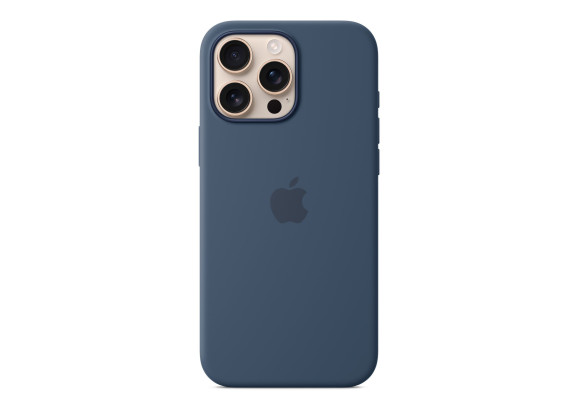 Чехол для iPhone 16 Pro Max Silicone with MagSafe синий деним