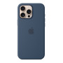 Чехол для iPhone 16 Pro Max Silicone with MagSafe синий деним