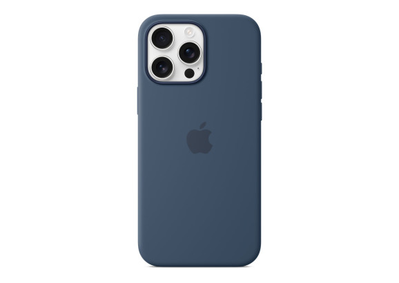 Чехол для iPhone 16 Pro Max Silicone with MagSafe синий деним