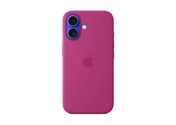 Чехол для iPhone 16 Silicone MagSafe фуксия