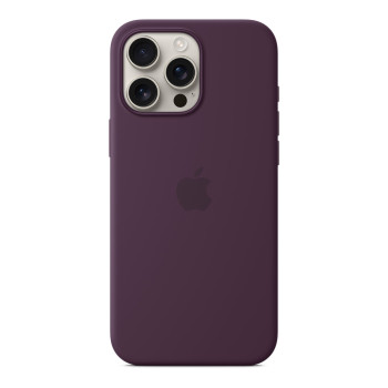 Чехол для iPhone 16 Pro Max Silicone with MagSafe сливовый