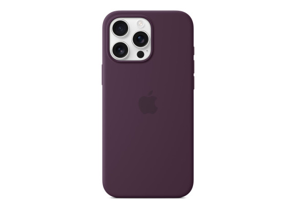 Чехол для iPhone 16 Pro Max Silicone with MagSafe сливовый