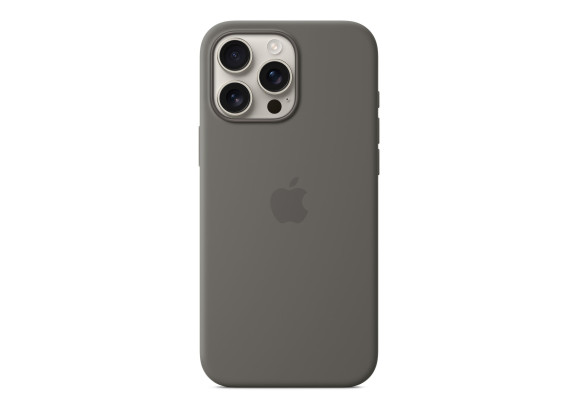 Чехол для iPhone 16 Pro Max Silicone with MagSafe серый