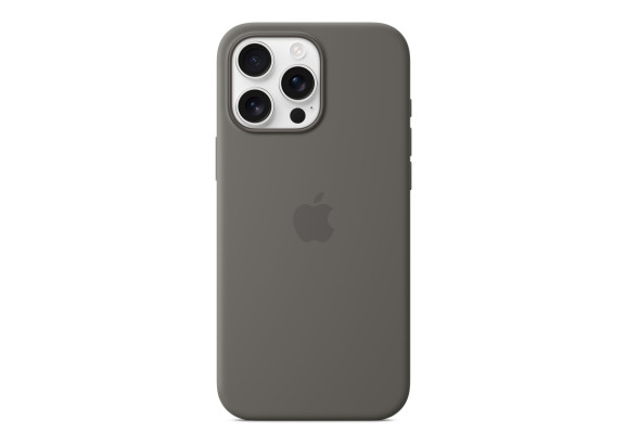 Чехол для iPhone 16 Pro Max Silicone with MagSafe серый