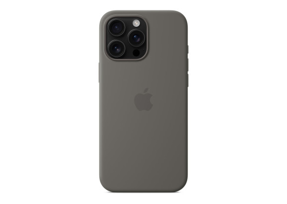 Чехол для iPhone 16 Pro Max Silicone with MagSafe серый