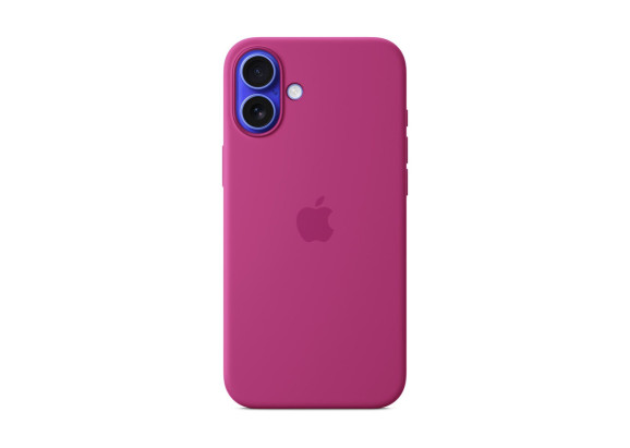 Чехол для iPhone 16 Plus Silicone MagSafe фуксия