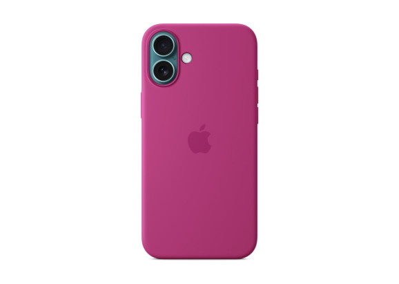 Чехол для iPhone 16 Plus Silicone MagSafe фуксия