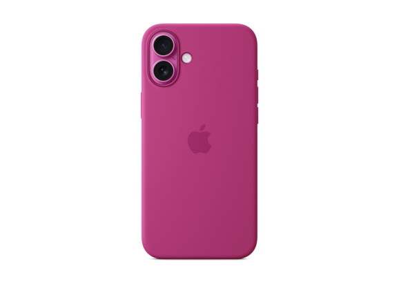 Чехол для iPhone 16 Plus Silicone MagSafe фуксия