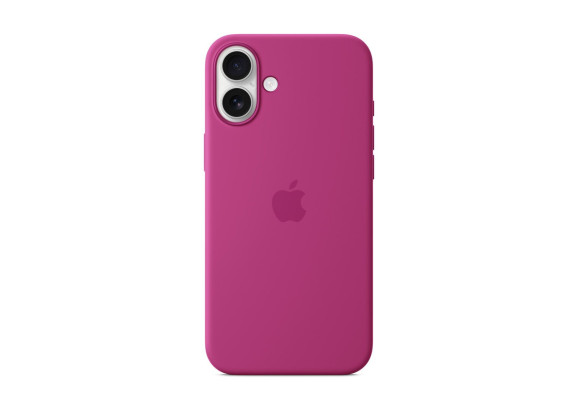 Чехол для iPhone 16 Plus Silicone MagSafe фуксия