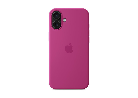 Чехол для iPhone 16 Plus Silicone MagSafe фуксия