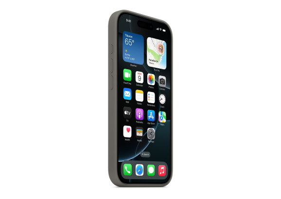 Чехол для iPhone 16 Pro Silicone MagSafe серый
