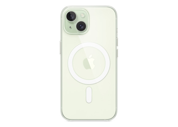 Чехол для iPhone 15 MagSafe поликарбонат прозрачный