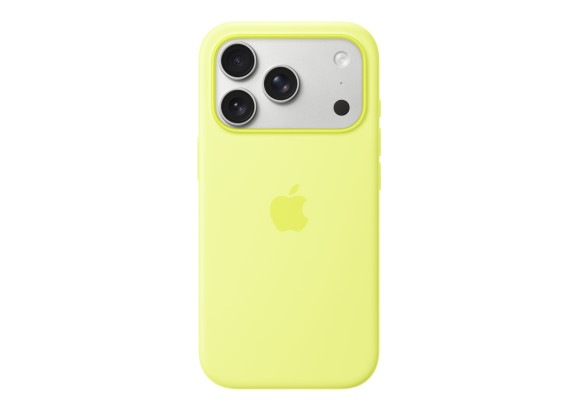 Чехол для iPhone 17 Pro Silicone MagSafe неоново-желтый