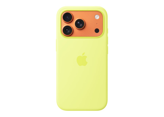 Чехол для iPhone 17 Pro Silicone MagSafe неоново-желтый