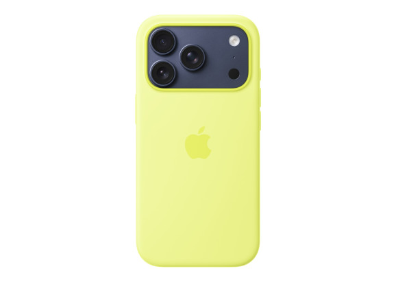 Чехол для iPhone 17 Pro Silicone MagSafe неоново-желтый