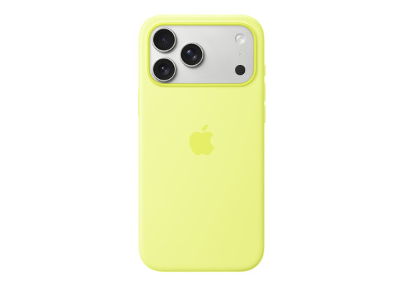 Чехол для iPhone 17 Pro Max Silicone MagSafe неоново-желтый