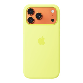 Чехол для iPhone 17 Pro Max Silicone MagSafe неоново-желтый