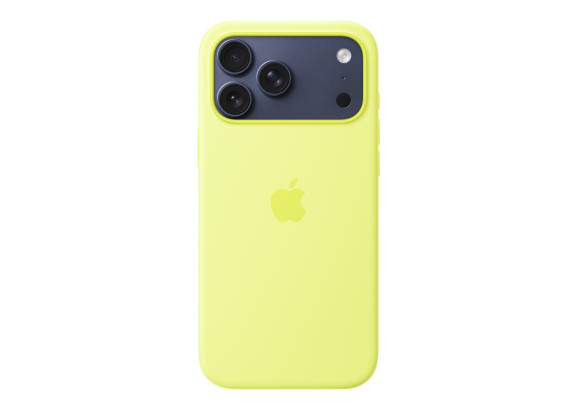 Чехол для iPhone 17 Pro Max Silicone MagSafe неоново-желтый
