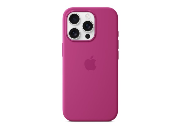 Чехол для iPhone 16 Pro Silicone MagSafe фуксия
