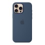 Чехол для iPhone 16 Pro Max Silicone with MagSafe синий деним