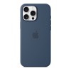Чехол для iPhone 16 Pro Max Silicone with MagSafe синий деним