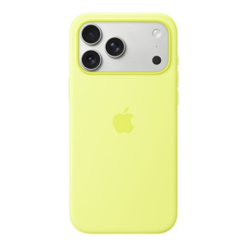 Чехол для iPhone 17 Pro Max Silicone MagSafe неоново-желтый