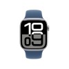 Apple Watch Series 10 42mm Silver Aluminium Case Sport Band Blue S/M