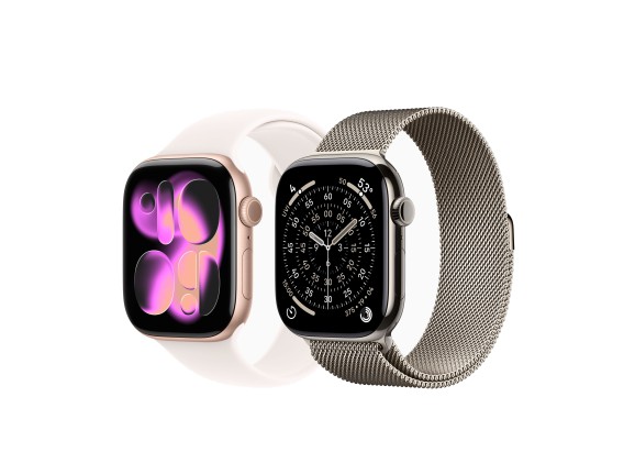 Apple Watch Series 11 42mm Rose Gold Aluminum Light Blush Sport Band S/M