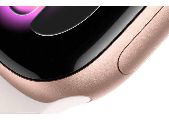 Apple Watch Series 11 42mm Rose Gold Aluminum Light Blush Sport Band S/M