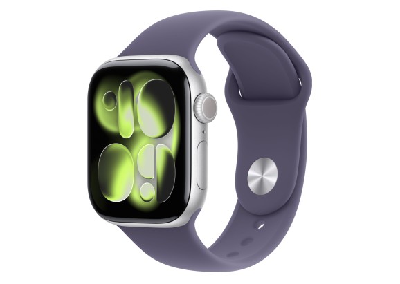 Apple Watch Series 11 46mm Silver Aluminium Purple Fog Sport Band M/L