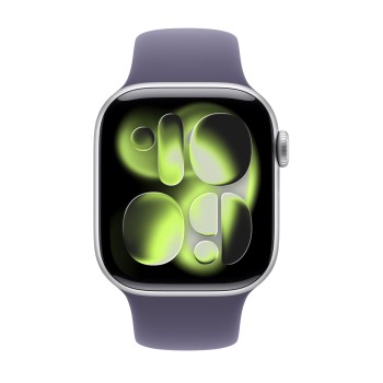 Apple Watch Series 11 42mm Silver Aluminium Purple Fog Sport Band S/M