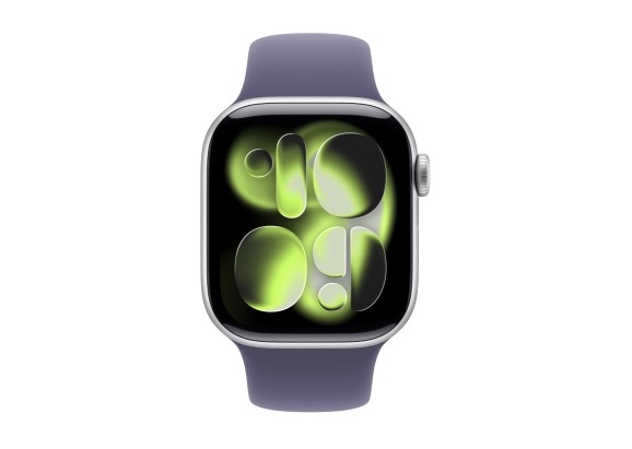 Apple Watch Series 11 46mm Silver Aluminium Purple Fog Sport Band M/L
