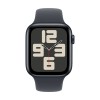 Apple Watch SE 2024 40mm Midnight Aluminium Case, Sport Band (Midnight) S/M