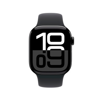 Apple Watch Series 10 42mm Jet Black Aluminium Sport Band Black S/M