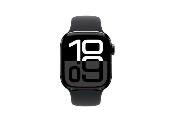 Apple Watch Series 10 42mm Jet Black Aluminium Sport Band Black S/M