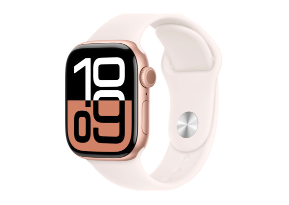 Apple Watch Series 10 46mm Rose Gold Aluminium Case, Sport Band Rose M/L