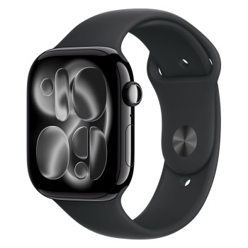 Apple Watch Series 11 42mm Jet Black Aluminum Black Sport Band S/M