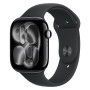 Apple Watch Series 11 42mm Jet Black Aluminum Black Sport Band S/M