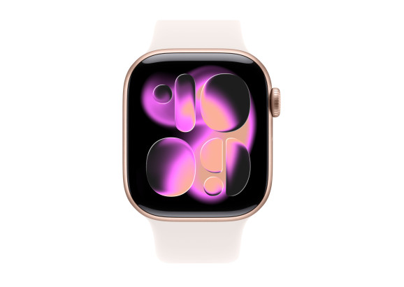 Apple Watch Series 11 42mm Rose Gold Aluminum Light Blush Sport Band S/M