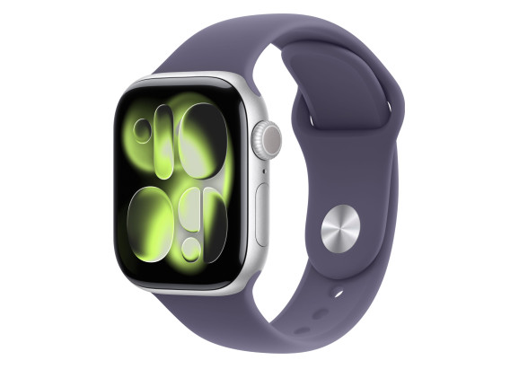 Apple Watch Series 11 42mm Silver Aluminium Purple Fog Sport Band S/M